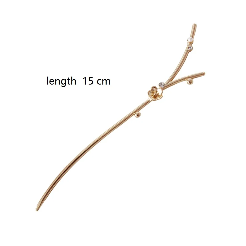 Простая Изысканная заколка для волос в виде цветов золотой вишни аксессуары
