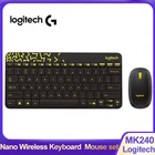 Беспроводная клавиатура Logitech MK240 Nano, мышь с беспроводным приемником 2,4 ГГц для ноутбуков, настольных ПК, домашних и офисных игр