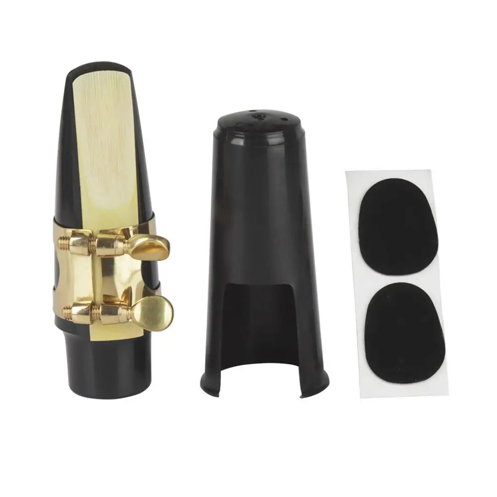 

5pcs Set Saxophone Mouthpiece+Clip+Clip Cap+Reed+Dental Pad for Alto/Tenor/Soprano Sax Musical Instrument Accessories