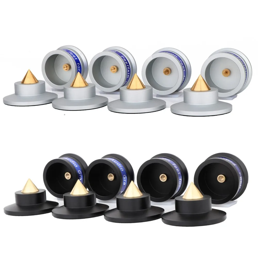 

4PCS Adjustable Audio Speaker Stand Aluminium Alloy Shockproof Foot Pad For HiFi Amplifier/Speaker/Turntable/Player Foot Pad