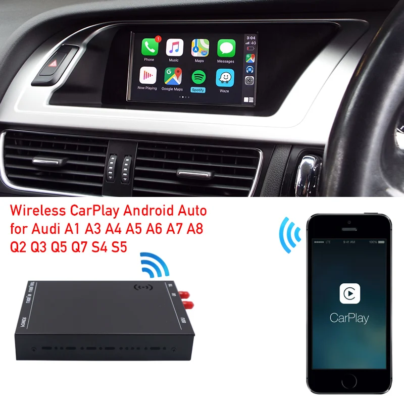 Беспроводной Apple Carplay Box для A4 A5 B8 декодер интерфейса радио экрана S5 MMI Система