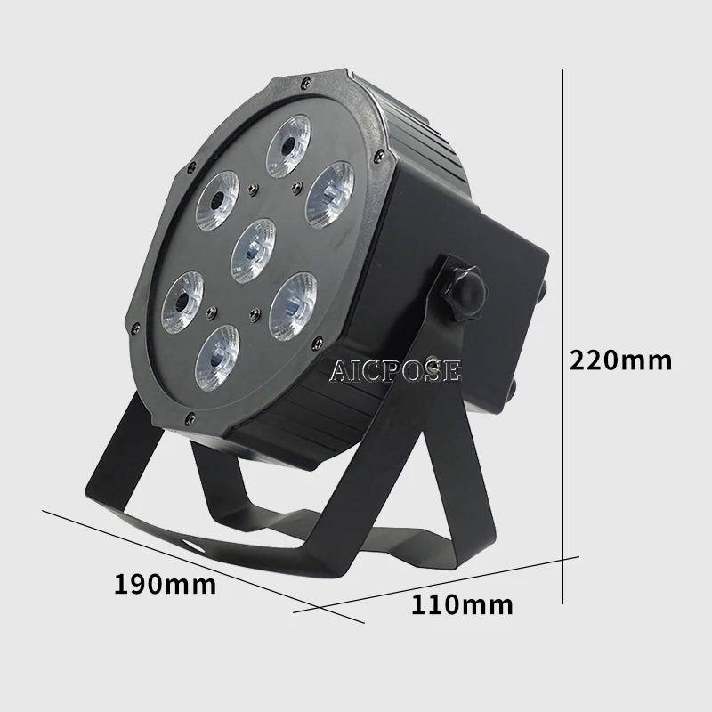 Светодиодная Par-лампа 25 углов 7x12 Вт RGBW 4 в 1 7x18 RGBWA UV 6 плоский Par-светодиодный dmx512