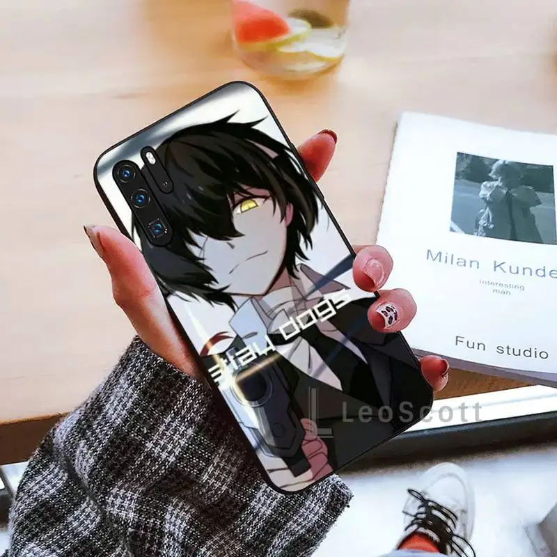 

Anime Bungou Stray Dogs Phone Case black For Huawei honor Mate mate P 10 9X 10i 20 30 40 y7 lite pro p smart 2019