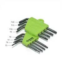 8pcs double end l type cr v mini hexagon wrench hex allen key with middle hole screwdriver