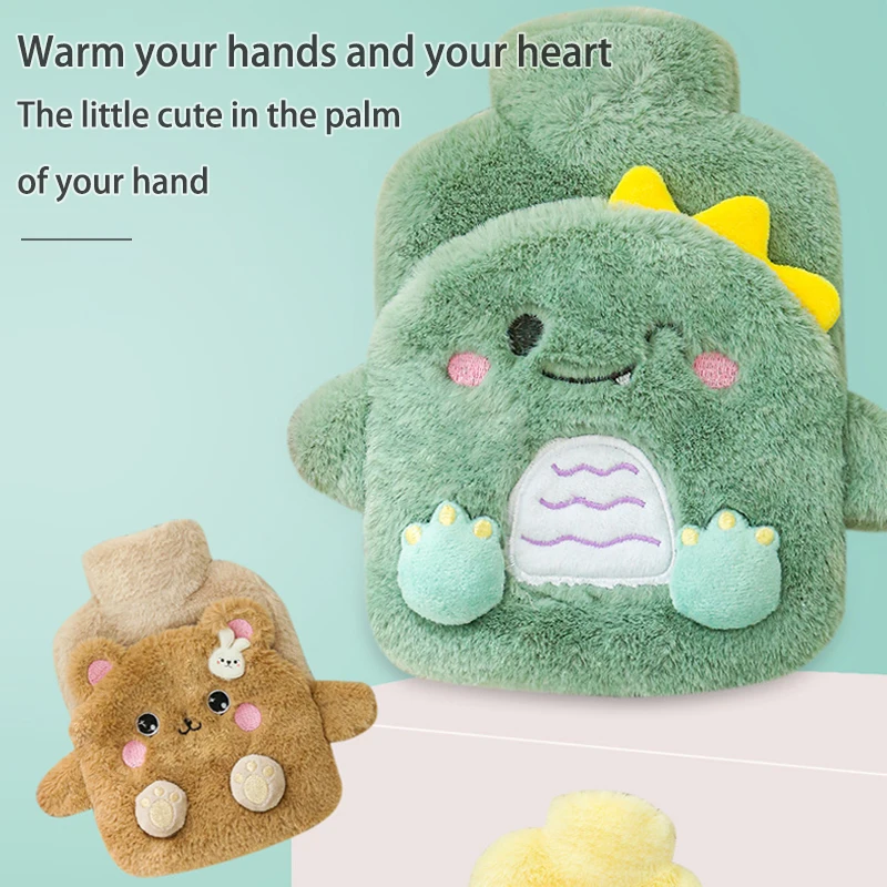 

Портативная бутылка для горячей воды, сумки для горячей воды, Женская мультяшная теплая защита от боли в шее, менструальная грелка для девоч...