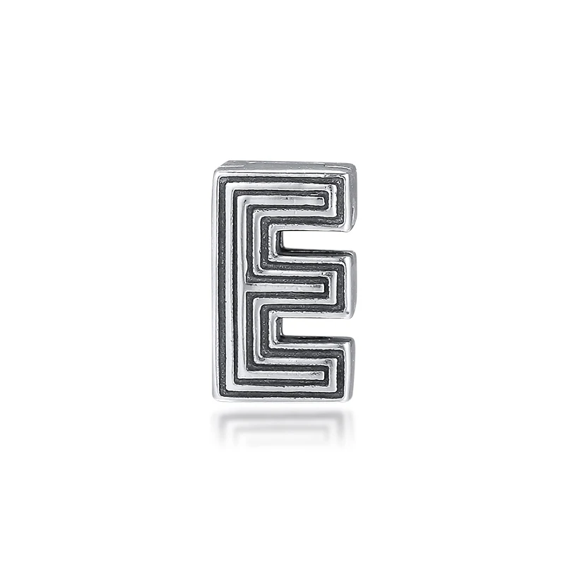 Серый CKK буквы R клип амулеты 925 Fit Pandora рефлексионы браслеты стерлингового серебра Шарм бусины для бусина для изготовления украшений - Цвет: Серый