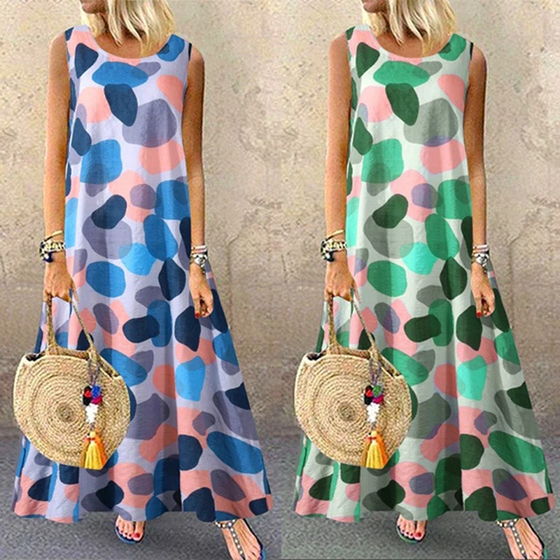 

Boho Casual Long Dress Summer Floral Print Women O Neck Sexy Off Shoulder Ladies Dresses Maxi Dress 2020