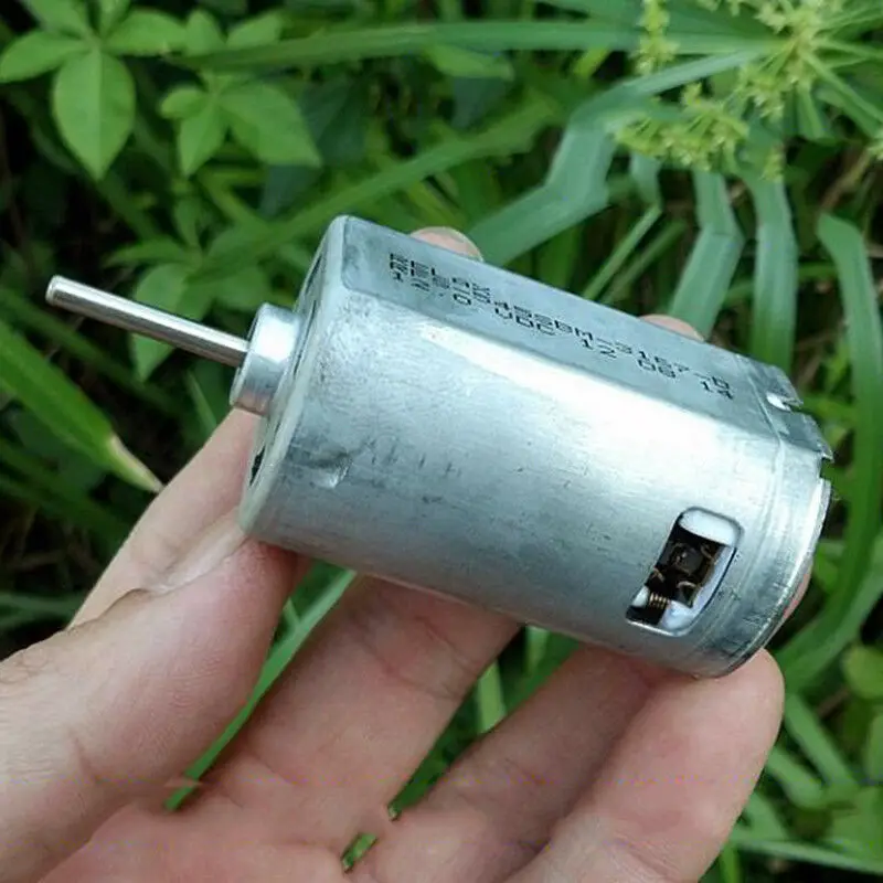 Высокоскоростной шариковый подшипник с большим крутящим моментом, постоянный ток 12 В, 18 В, 24 В, 12200 об/мин, мини-подшипник, Электрический Компенсированный двигатель с угольной щеткой, 24 мм, длинный вал