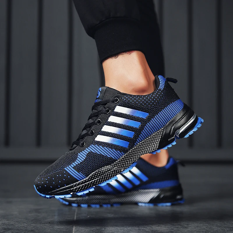 Outdoor Mens Marathon Running Shoes Shock Absorption Men's Sneakers Lightweight Couple Sports Shoes Male Gym Training Sneakers