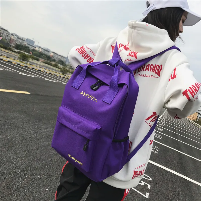 Рюкзак 2019 простой студенческий рюкзак для младшей средней школы Ткань Оксфорд