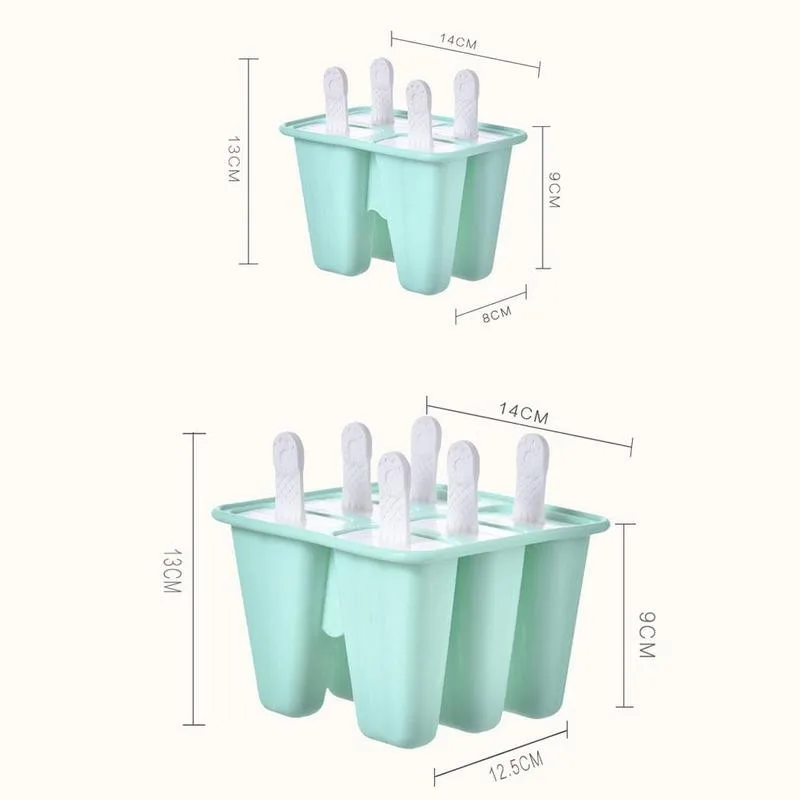 

Homemade Ice Cream Mold Children's Creative DIY Silicone Ice Tools Popsicle Tools Children's Mold Box Hand Stick Ice Househ E3N7