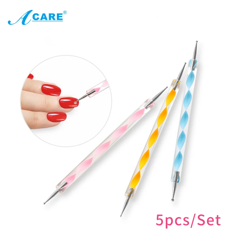 Набор УФ-гель ACARE для рисования ногтей 5 шт. точечная ручка акриловая стразы