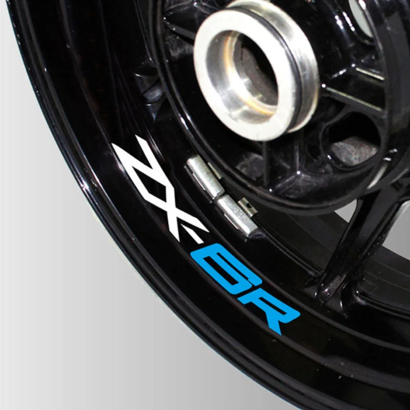 New Motorcycle Reflective wheel Tire logo creative stickers rim inner Decorative waterproof decals For kawasaki ZX-6R zx6r | Автомобили и
