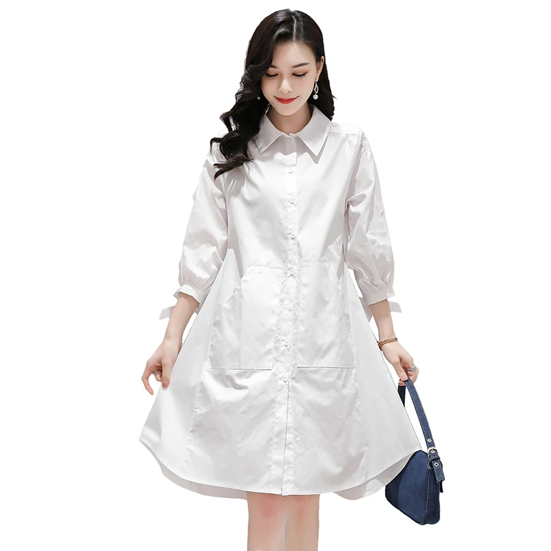 

Fashionable new female waist slimming dress shirt