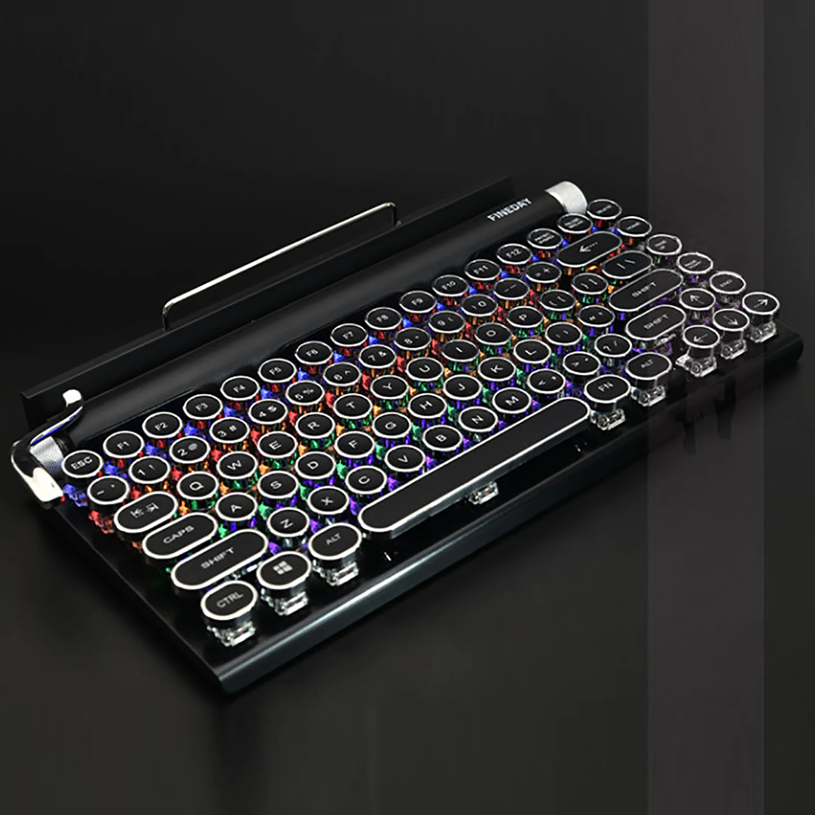 Bluetooth-клавиатура для пишущей машинки ретро круглая клавиатура с пластиковой