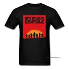 Футболки и топы диких геймеров Red Dead выкуп 2, футболка для мужчин, черная футболка с коротким рукавом, индивидуальная компания, уличная одежда XS