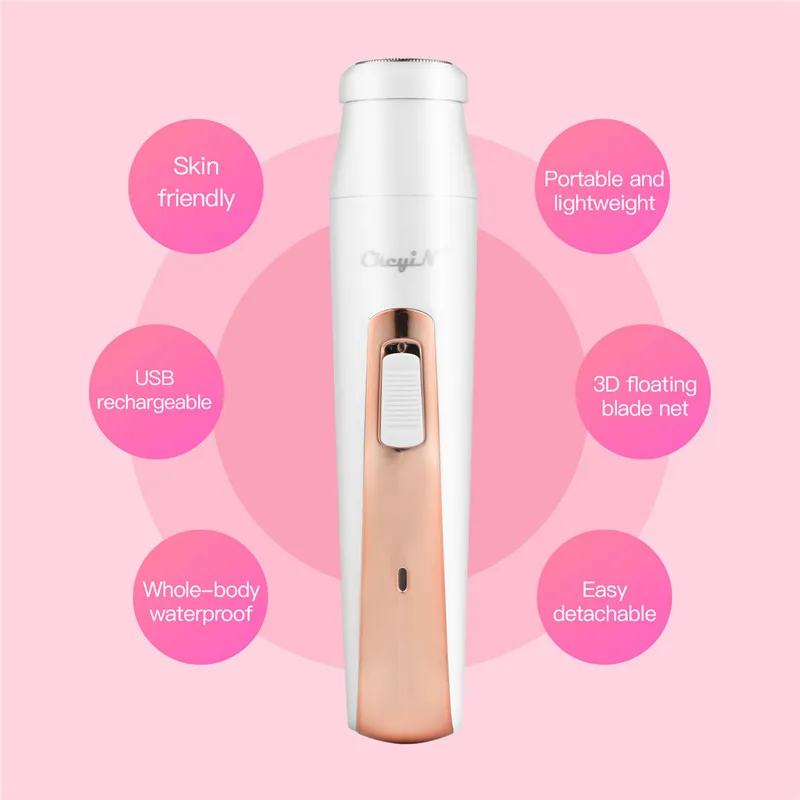 4 в 1 USB Перезаряжаемый эпилятор для удаления волос триммер носу Бритва мужчин и