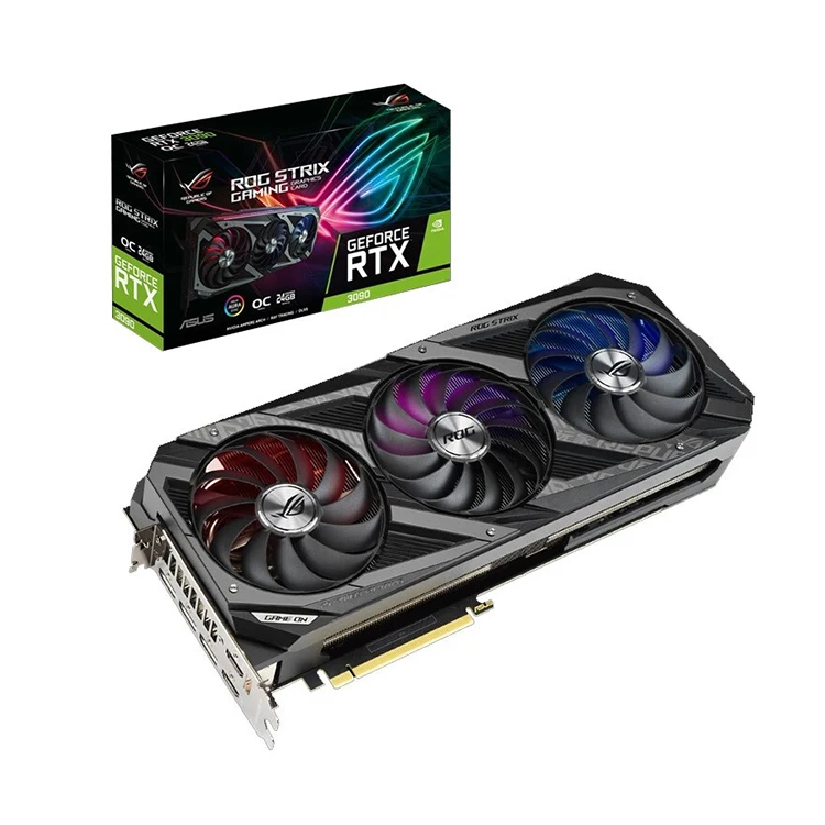 

ASUS ROG-STRIX-RTX3090-O24G-Gaming Graphics Card with 1860-1890MHz 24GB GDDR6X Support 8K Monitor ASUS ROG STRIX RTX 3090