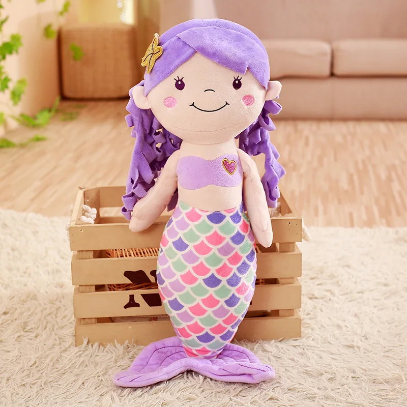 

90cm Big Princess Little Sleeping Pillow 3d Comtable and Kid Pretty Fish Plush Doll Beautiful Nice Mermaid Soft Toy