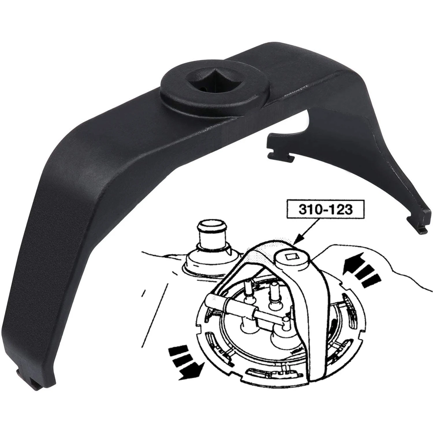 

Универсальный Топливный насос Chuang Qian, кольцо замка бака, гаечный ключ, инструмент для удаления крышки 6599 для Dodge Chevy Mercury Nissan Pontiac SAAB