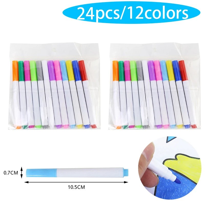 24 шт./лот Жидкий Мел Ручки для наклейка на стену в детской комнате доска со
