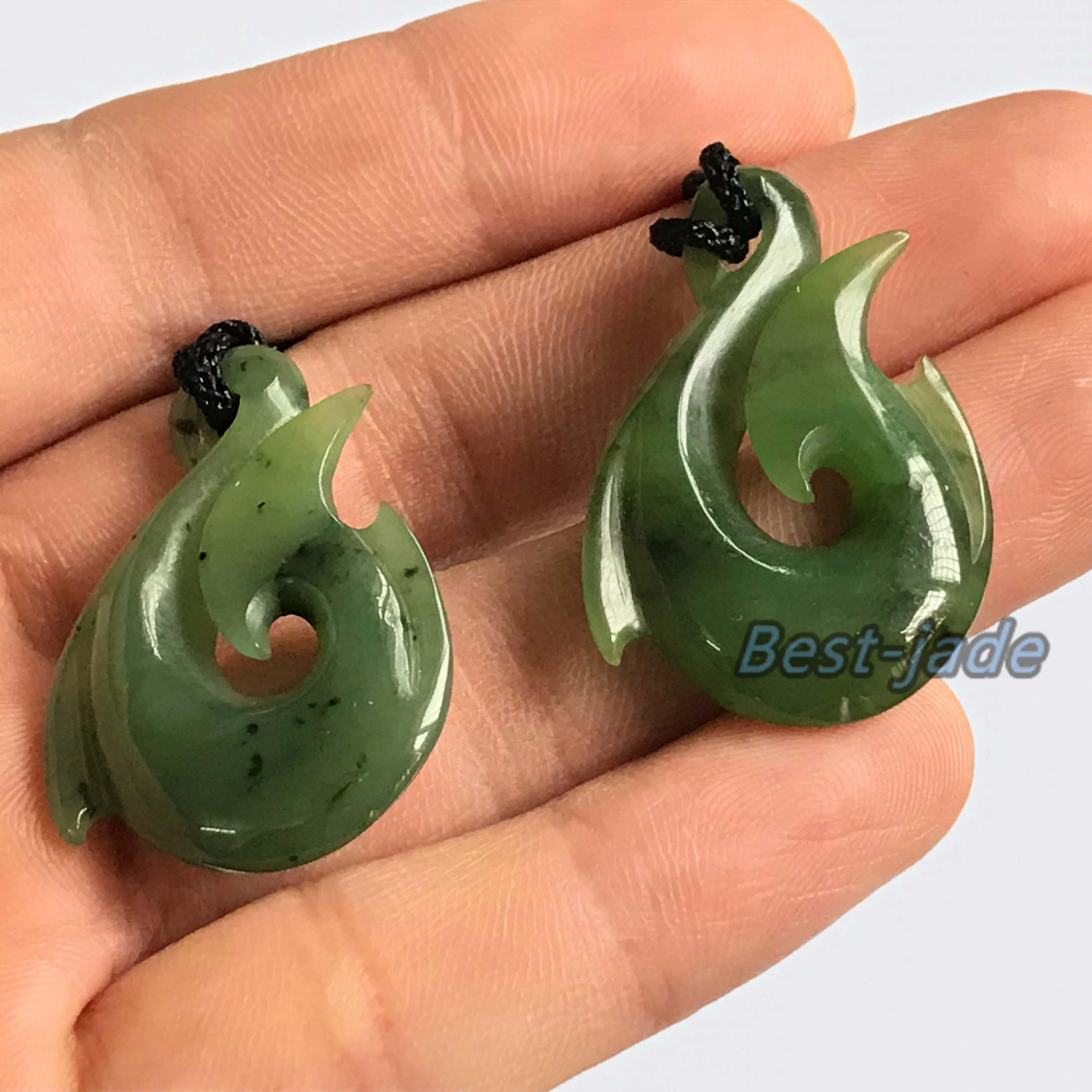 Натуральный зеленый подвеска с нефритом Maori Koru крючок для рыбы Стильное женское