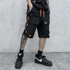 Шорты-карго мужские в стиле хип-хоп, уличная одежда, Джоггеры в стиле Харадзюку, Летние черные мешковатые штаны-багги с карманами, в стиле милитари, 2022