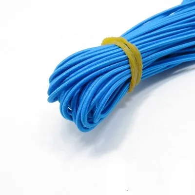 Lake blue 5meters 2 мм Экологичный круглый резиновый эластичный шнур эластичные ленты Веревка Ювелирные браслеты изготовление одежды бирка DIY аксессуары для рукоделия - Цвет: Lake blue 5meters