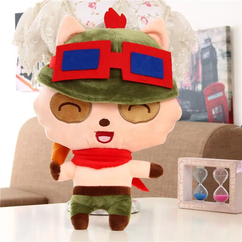 [Забавная] Очень милая мягкая плюшевая игрушка Teemo в виде гриба 25 ~ 80 см героя