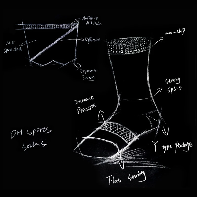 Новые светоотражающие велосипедные носки для мужчин и женщин Нескользящие