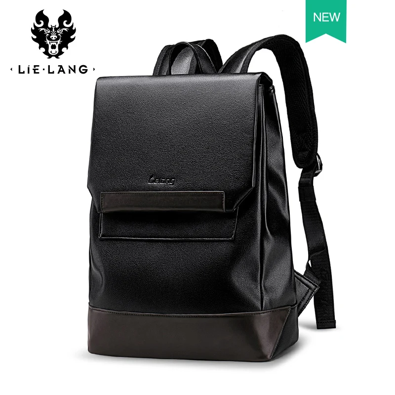 LIELANG мужские кожаные рюкзаки трендовый Повседневный простой рюкзак Мужская