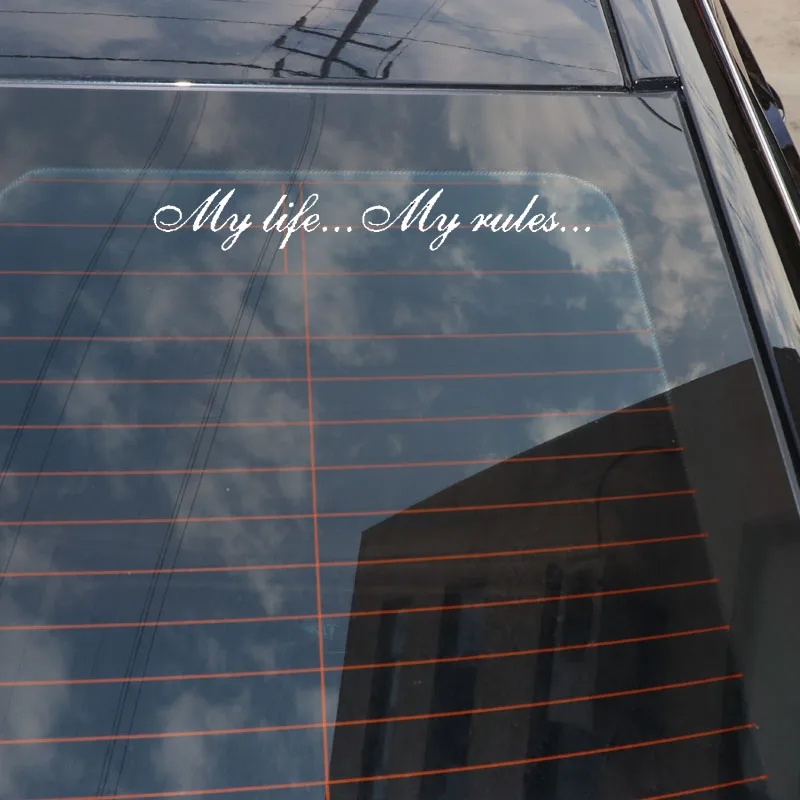 Автомобильная наклейка My Life Rules на машину с надписью моя жизнь виниловый текст