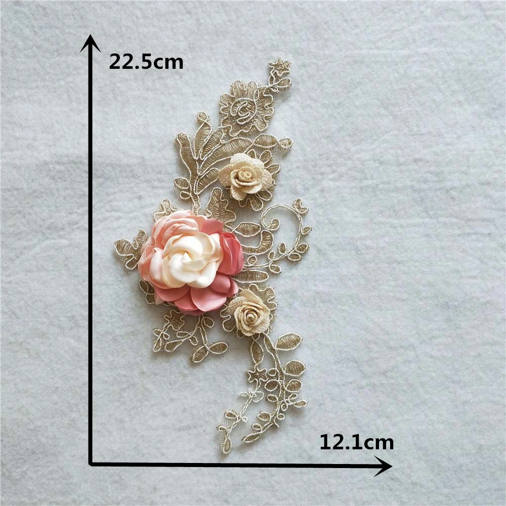 Лидер продаж изысканное 3D цветочное оформление искусственное украшение вышивка