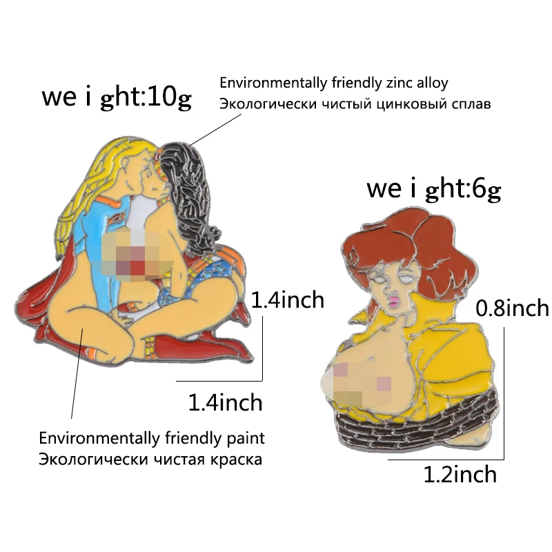 Эмалированная заколка для пар желтые Заколки женщин заколки с поцелуями апрель