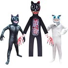 Коллекция 2021 года, костюмы для косплея в виде кота из мультфильма на Хэллоуин, забавная Одежда для мальчиков, вечевечерние, ужасы, Пасха, Комбинезоны