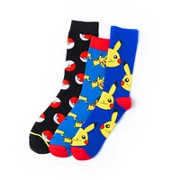 pokemon pikachu figure cotton socks cartoon squirtle charmander bulbasaur anime cosplay men women christmas sock gift toys