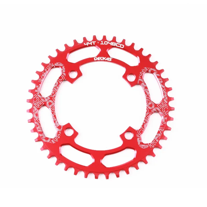 DECKAS круглый 104BCD 40/42/44/46/48/50/52T горный велосипед Звездочка MTB велосипед диаметра окружности болтов(Алюминий узкая широкая цепь из колец цепь BCD 104