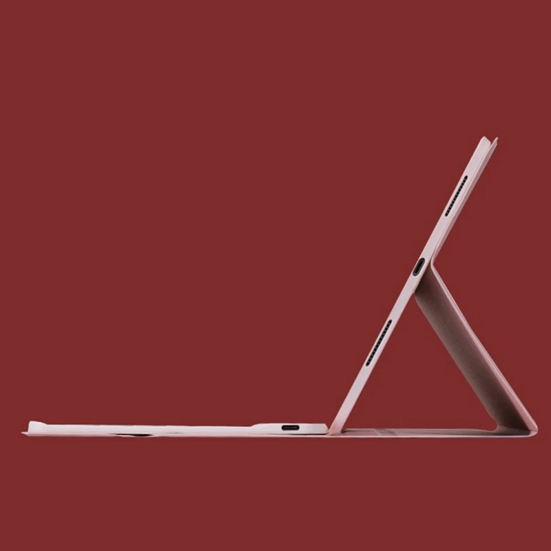 

Tablet Case, Round Keycap Keyboard Case with Pen Slot, Backlit Keyboard Silicone Split Case, Suitable for iPad Air4