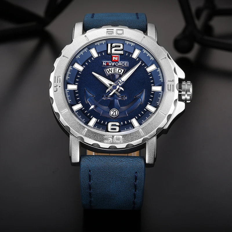 Часы наручные NAVIFORCE Мужские кварцевые спортивные брендовые Роскошные