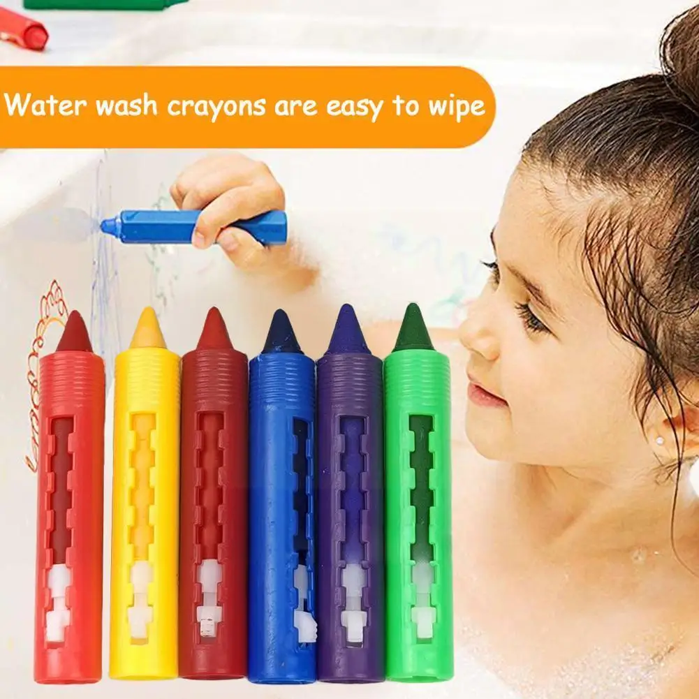 

6pcs/set Bathroom Crayons Washed Color Easy To Erase Painting Color For Crayons Pen Graffiti Painting Art Supplies Z5n0