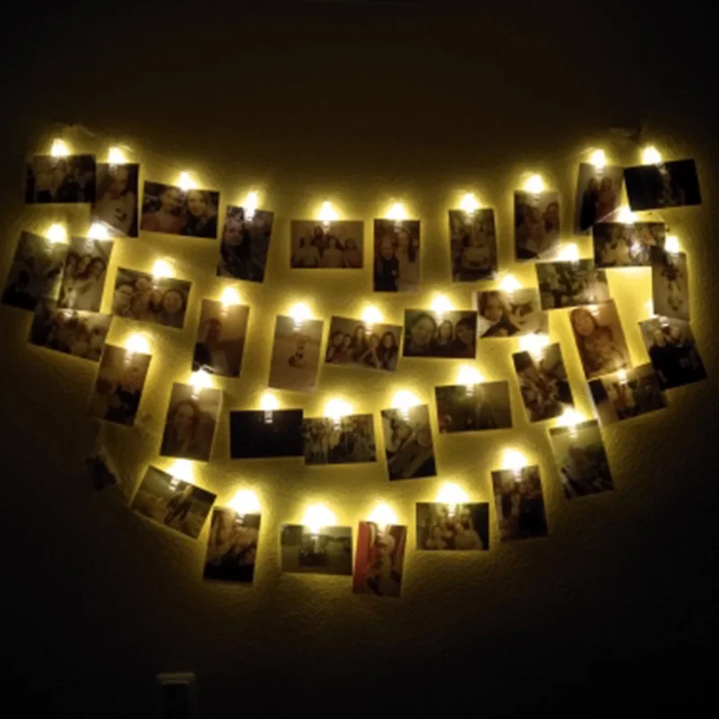 

СВЕТОДИОДНАЯ Гирлянда CYUAN, 1,5 м, 10 светодиодов, держатель для карт и фотографий, Сказочная гирлянда, лампа для украшения свадебной вечеринки, ...