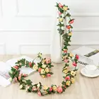 Искусственные розы 250 см, Рождественская гирлянда для свадьбы, украшение для дома и комнаты, демисезонная садовая Арка сделай сам, искусственные растения, лоза