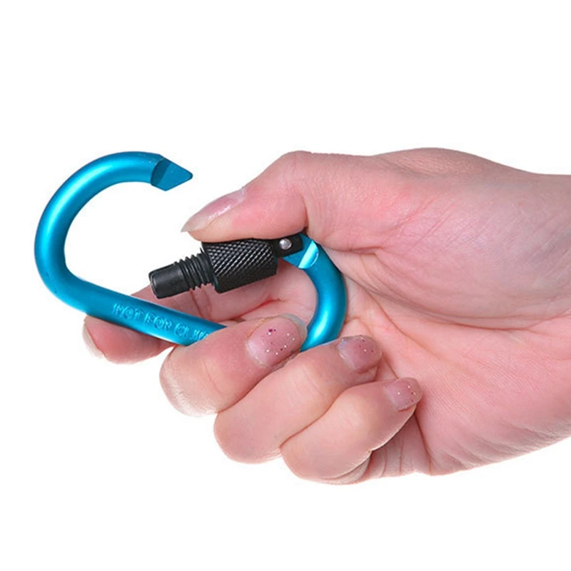 

8CM Lock Nut Buckle Hanging Buckle Backpack Buckle Carabiner-picture Color Outdoor Climbing Water Bottle Bag Accessories