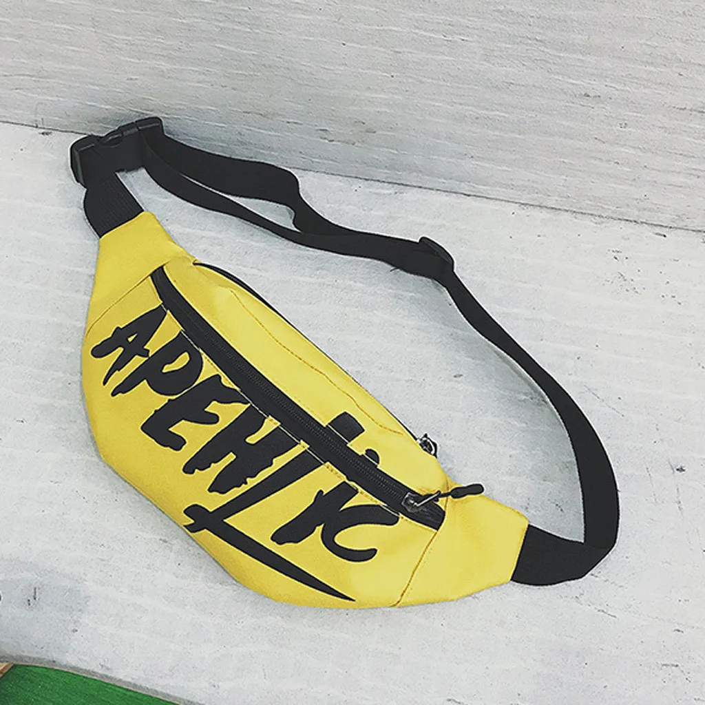 Женская поясная сумка с буквенным принтом дорожная на бретельках уличная 2020 для