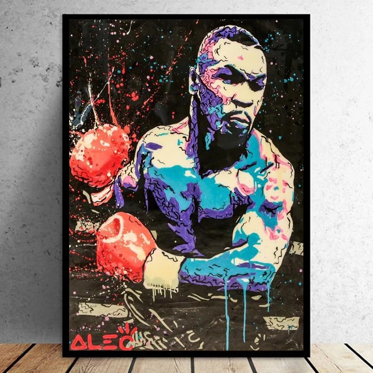 The Great Boxing Champion Tyson граффити Художественная Картина на холсте Куадрос плакаты и