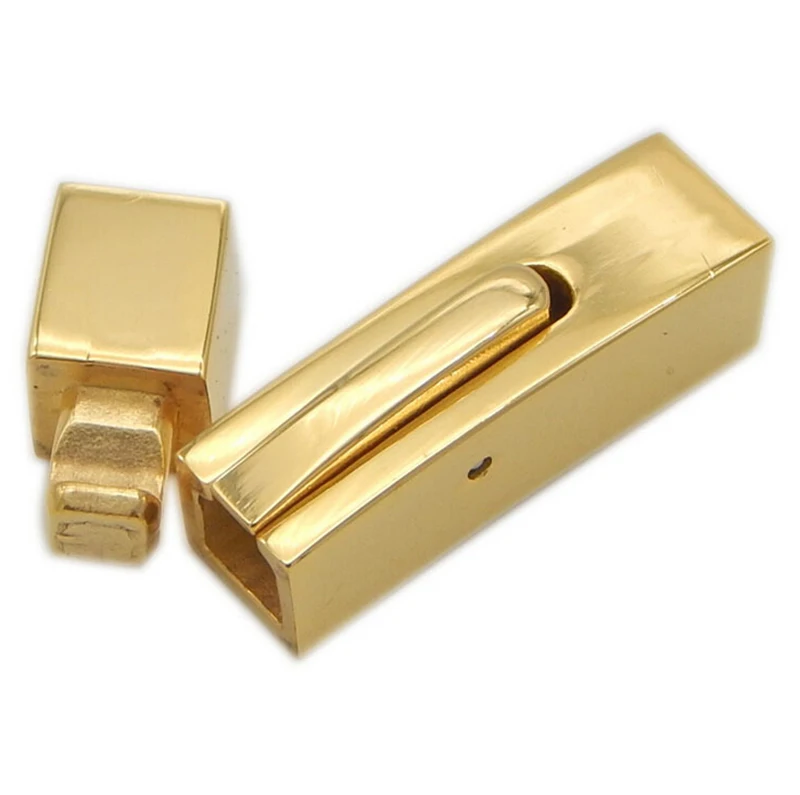 

Stainless Steel Snap Bayonet Clasps Fit 4/5mm Round Leather Cord Gold Color Connectors Clasps Bracelet Jewelry Making