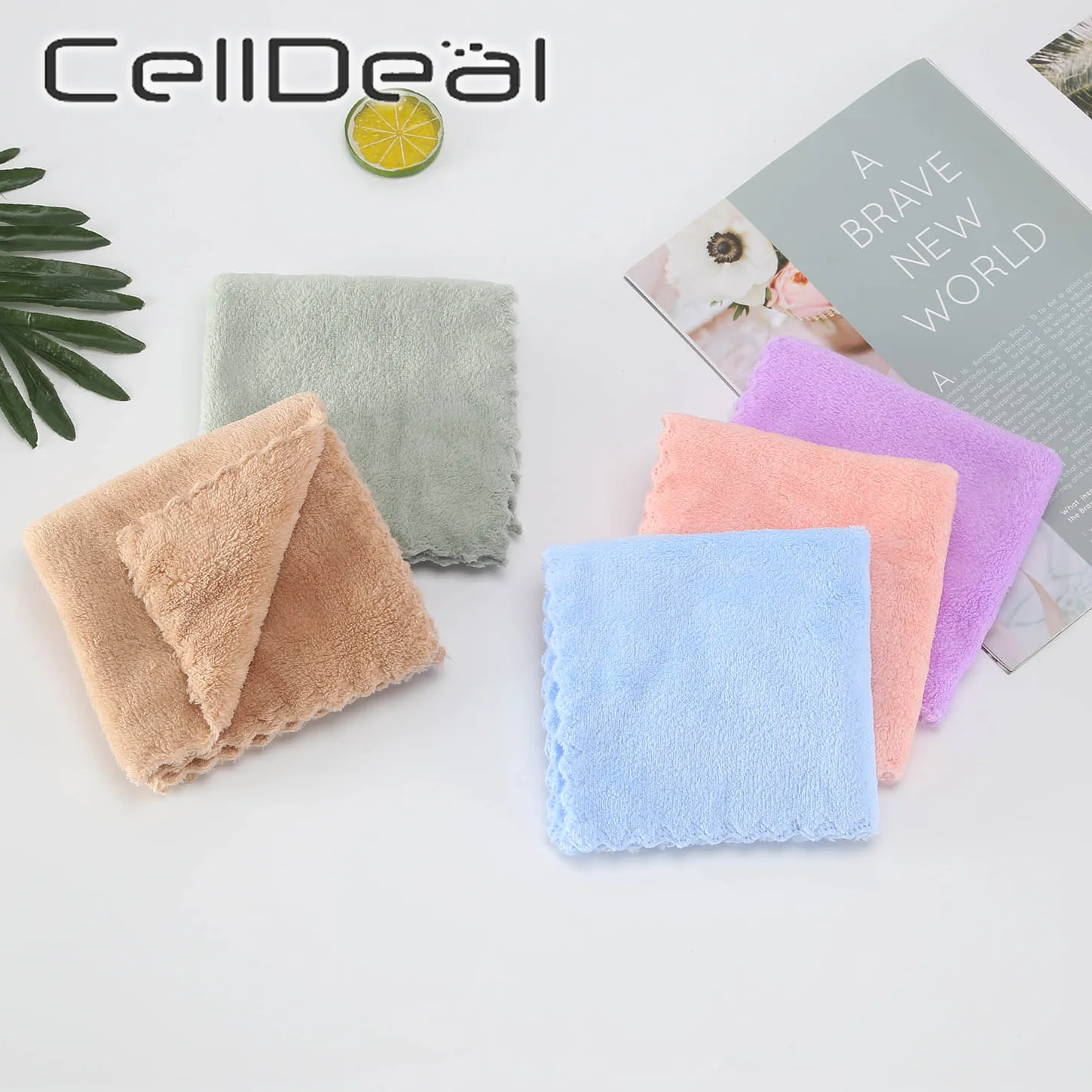 

Microfiber Kitchen Cleaning Rag Thicker Absorbent Scouring Pad Rag Home Towels Tableware Non-stick Oil Cleaning Wiping Towel