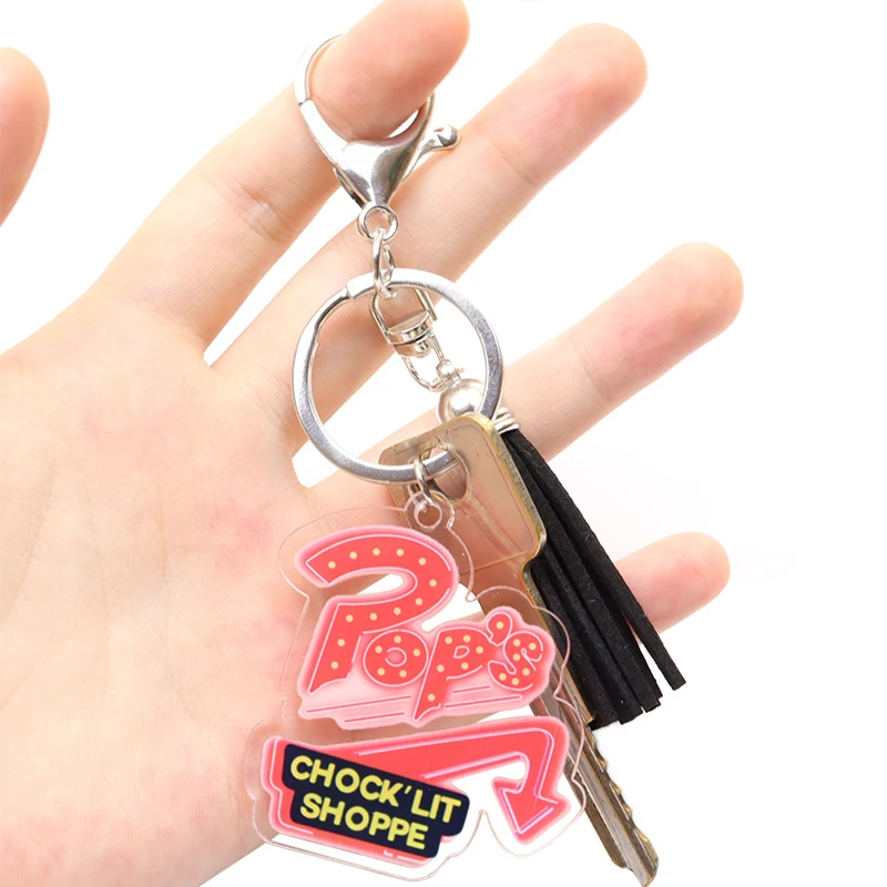 Модный акриловый брелок загадки ривердейла кольцо для ключей с кисточкой южная