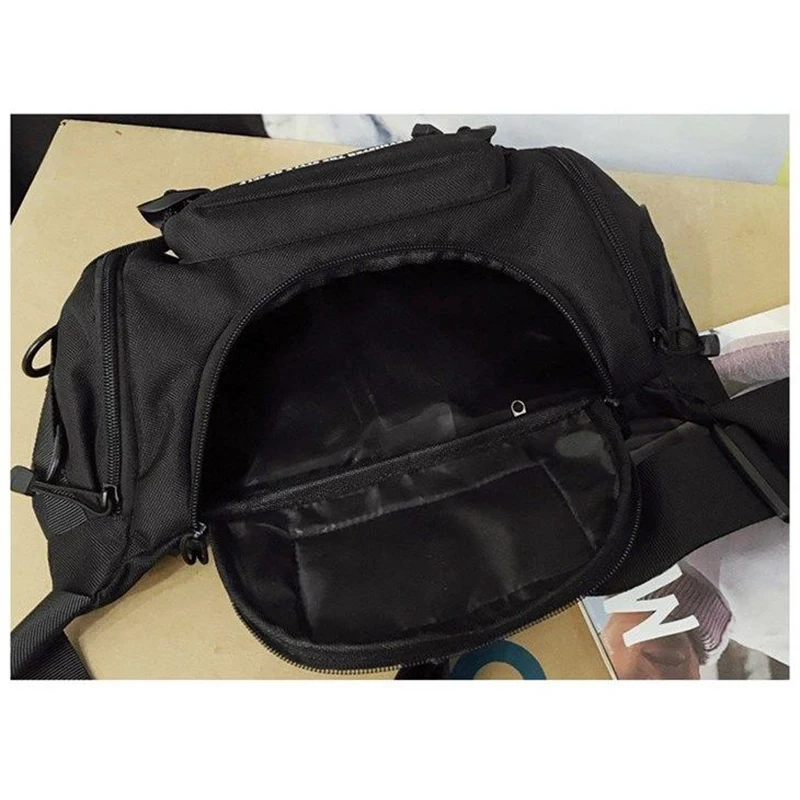 Забавная Мужская нагрудная сумка черная поясная сумочка бананка Большой