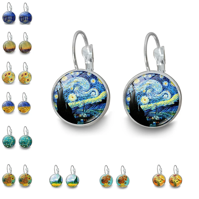 Серьги гвоздики серебристого цвета с изображением звездной